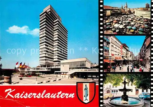 AK / Ansichtskarte Kaiserslautern Rathaus Marktplatz Fackelstrasse  Kat. Kaiserslautern