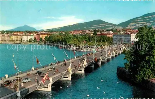 AK / Ansichtskarte Geneve GE Pont du Mont Blanc et le Mont Blanc Kat. Geneve