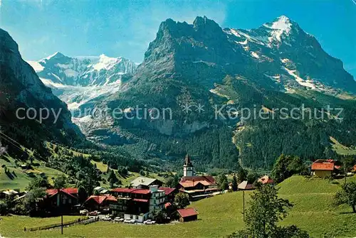 AK / Ansichtskarte Grindelwald Fiescherhoerner Hoernli und Eiger Kat. Grindelwald