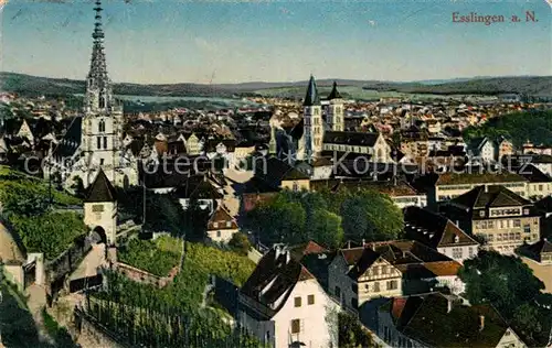 AK / Ansichtskarte Esslingen Neckar Muenster Kirche Panorama Kat. Esslingen am Neckar