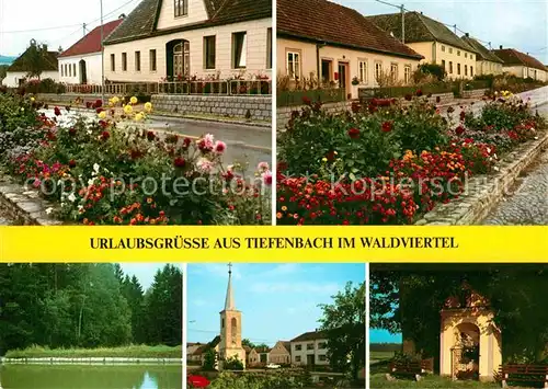 AK / Ansichtskarte Lichtenau Waldviertel Tiefenbach Weiher Kirche Kat. Lichtenau im Waldviertel