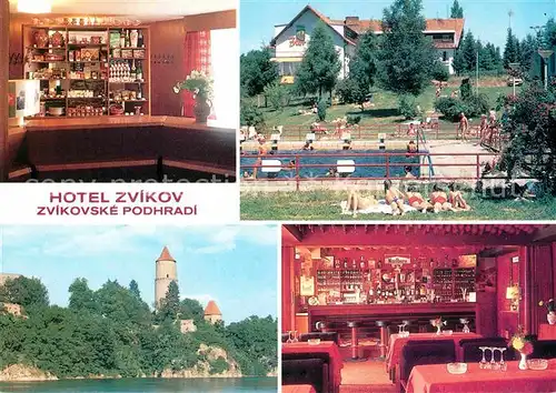 AK / Ansichtskarte Zvikov Hotel Burg Bar Schwimmbad Kat. Tschechische Republik