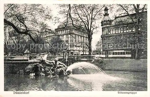 AK / Ansichtskarte Duesseldorf Tritonengruppe Brunnen Kat. Duesseldorf