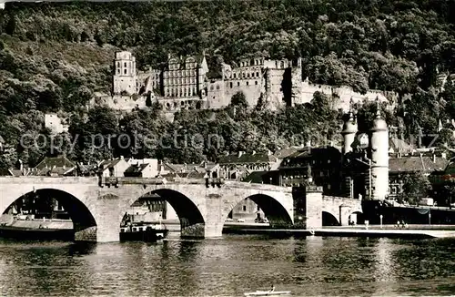 AK / Ansichtskarte Heidelberg Neckar Schloss und Alte Bruecke Kat. Heidelberg