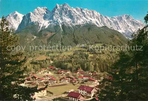 AK / Ansichtskarte Grainau Panorama mit Zugspitze Kat. Grainau