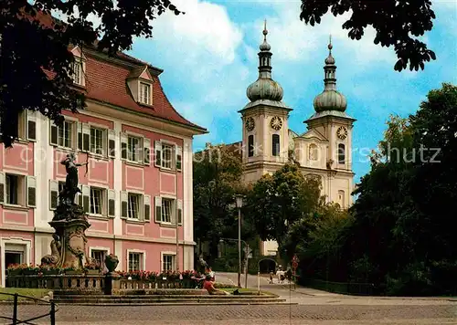 AK / Ansichtskarte Donaueschingen Diana Brunnen und Schlosskirche St Johann Kat. Donaueschingen