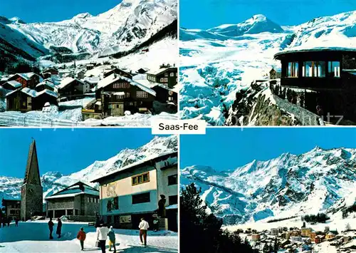 AK / Ansichtskarte Saas Fee Teilansichten Wintersportplatz Walliser Alpen Kat. Saas Fee
