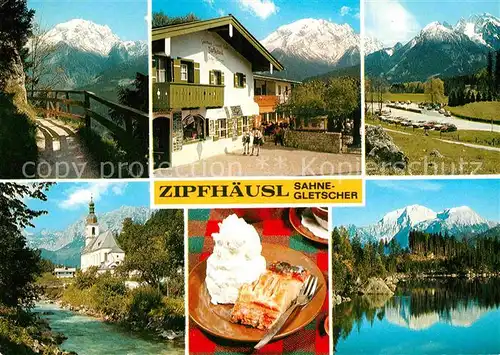 AK / Ansichtskarte Ramsau Berchtesgaden Zipfh?usl Sahnegletscher  Kat. Ramsau b.Berchtesgaden