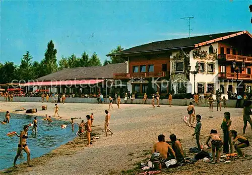 AK / Ansichtskarte Waging See Strandkurhaus Strand Kat. Waging a.See