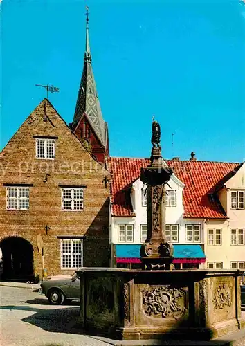 AK / Ansichtskarte Flensburg Nordermarkt und Neptunbrunnen Kat. Flensburg