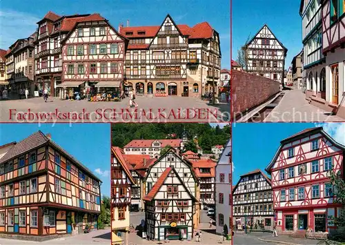 AK / Ansichtskarte Schmalkalden Fachwerk Salzbruecke Kirchhof Stiller Gasse Altmarkt Schloss Wilhelmsburg Lutherhaus Kat. Schmalkalden