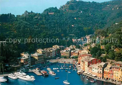 AK / Ansichtskarte Portofino Liguria Fliegeraufnahme Hafen Kat. Portofino