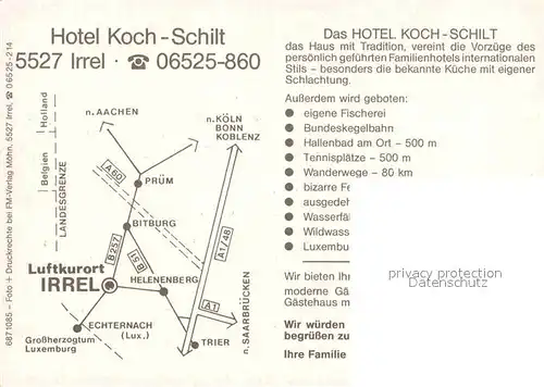AK / Ansichtskarte Irrel Hotel Koch Schilt Kat. Irrel
