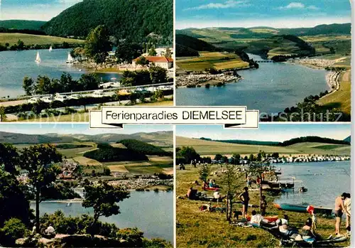 AK / Ansichtskarte Diemelsee Badestrand Fliegeraufnahme Gesamtansicht  Kat. Diemelsee