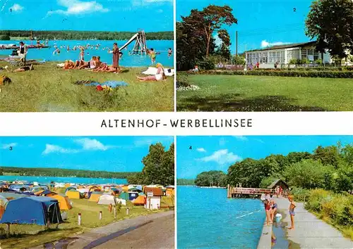 AK / Ansichtskarte Altenhof Werbellinsee Badestelle Suesser Winkel Erholungsheim Strandpavillon Campingplatz 