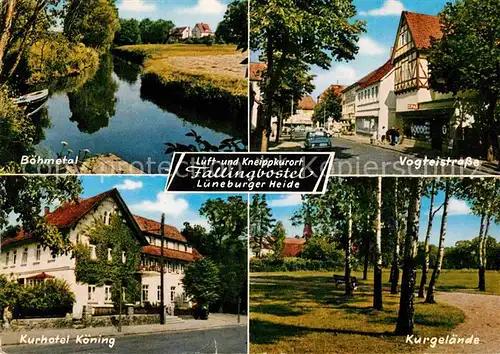 AK / Ansichtskarte Fallingbostel Boehmetal Kurhotel Koening Vogteistrasse Kurgelaende Kneipp Luftkurort Lueneburger Heide Kat. Bad Fallingbostel