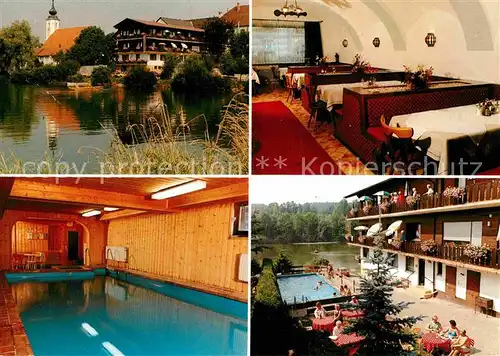 AK / Ansichtskarte Windorf Niederbayern Gasthof Pension Goldener Anker Hallenbad Swimming Pool Kat. Windorf