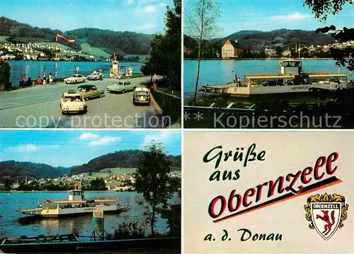 AK / Ansichtskarte Obernzell Donau Uferstrasse Faehre Wappen Kat. Obernzell