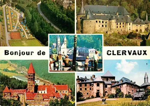 AK / Ansichtskarte Clervaux Camping Chateau Panorama Abbaye Kat. Clervaux