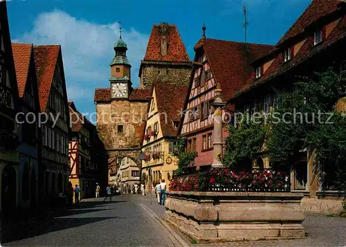 AK / Ansichtskarte Rothenburg Tauber Roederbogen mit Markusturm Altstadt Kat. Rothenburg ob der Tauber