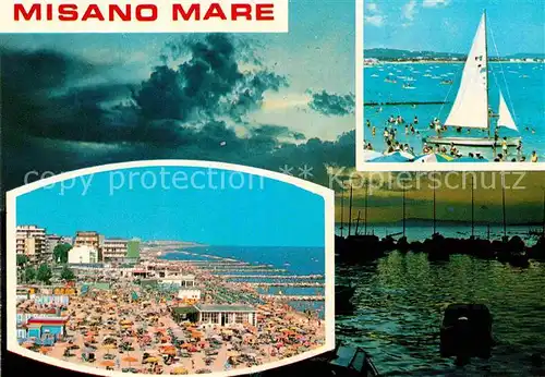 AK / Ansichtskarte Misano Mare Strand Segeln Hafen Kat. Italien