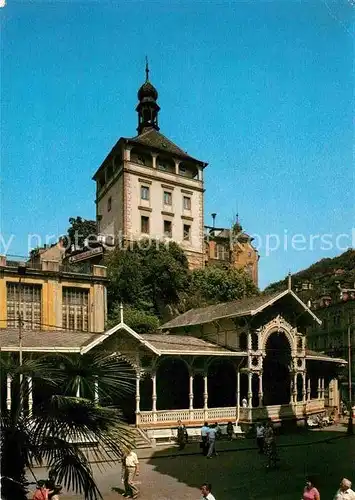 AK / Ansichtskarte Karlovy Vary Trzni kolonada se zameckou vezi Marktkolonnade Kat. Karlovy Vary Karlsbad