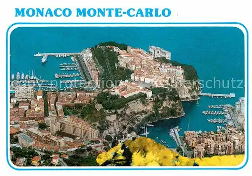 AK / Ansichtskarte Monte Carlo Le Rocher de la Principaute de Monaco Port Kat. Monte Carlo