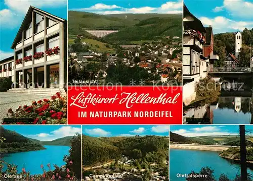 AK / Ansichtskarte Hellenthal Eifel Luftkurort im Naturpark Nordeifel Olefsee Campingplatz Oleftalsperre Kat. Hellenthal