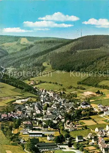 AK / Ansichtskarte Boedefeld Panorama Luftkurort Wintersportplatz Fliegeraufnahme Kat. Schmallenberg