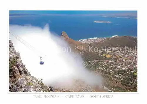 AK / Ansichtskarte Cape Town Kaapstad Kapstadt Table Mountain Tafelberg Bergbahn Meerblick Kat. Cape Town