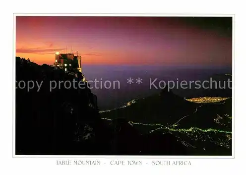 AK / Ansichtskarte Cape Town Kaapstad Kapstadt Table Mountain at night Kat. Cape Town
