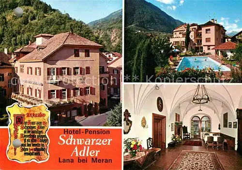 AK / Ansichtskarte Lana Meran Hotel Schwarzer Adler  Kat. Italien
