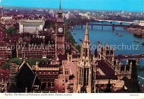 AK / Ansichtskarte London Big Ben Houses of Parliament River Thames  Kat. City of London
