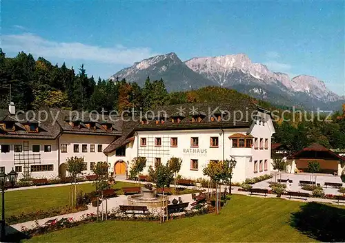 AK / Ansichtskarte Schoenau Berchtesgaden Rathaus Haus des Gastes Untersberg Kat. Berchtesgaden