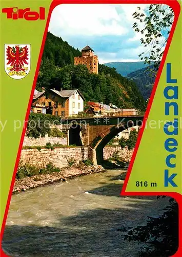 AK / Ansichtskarte Landeck Tirol Bruecke Schloss  Kat. Landeck