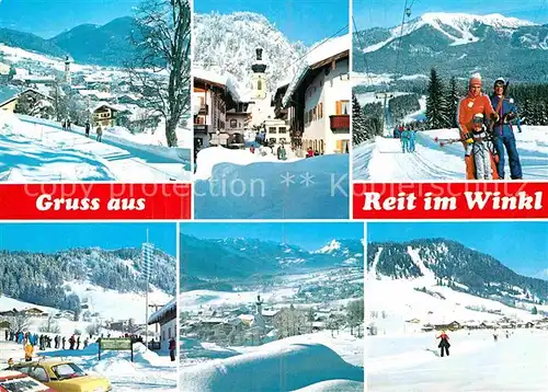AK / Ansichtskarte Reit Winkl Orts und Teilansichten Skilift Skipisten Kat. Reit im Winkl