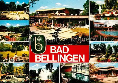 AK / Ansichtskarte Bad Bellingen Kurhaus Kurpark Frei und Hallenbad Springbrunnen Kat. Bad Bellingen