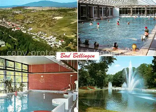 AK / Ansichtskarte Bad Bellingen Fliegeraufnahme Hallen und Freibad Park Fontaene Kat. Bad Bellingen