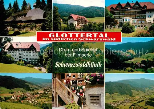 AK / Ansichtskarte Glottertal Teilansichten Schwarzwaldklinik TV Drehort Restaurant Panorama Kat. Glottertal Schwarzwald