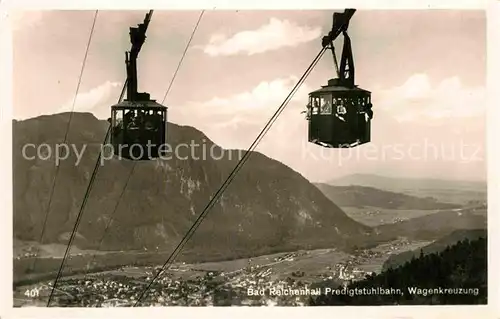 AK / Ansichtskarte Seilbahn Predigtstuhl Bad Reichenhall Wagenkreuzung  Kat. Bahnen