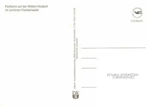 AK / Ansichtskarte Liederkarte Mein Wallenfels Flossfahrt Wilde Rodach Kat. Musik