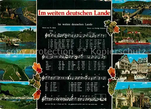 AK / Ansichtskarte Liederkarte Im weiten deutschen Lande  Kat. Musik