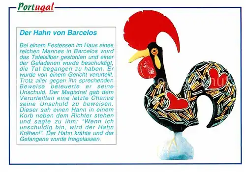 AK / Ansichtskarte Gefluegel Der Hahn von Barcelos Portugal  Kat. Tiere