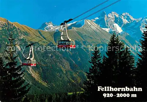 AK / Ansichtskarte Seilbahn Fellhorn Oberstdorf Kratzer Maedelegabelgruppe  Kat. Bahnen