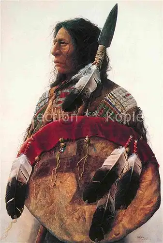 AK / Ansichtskarte Indianer Native American High Plains Sentinel Mark Rohrig  Kat. Regionales