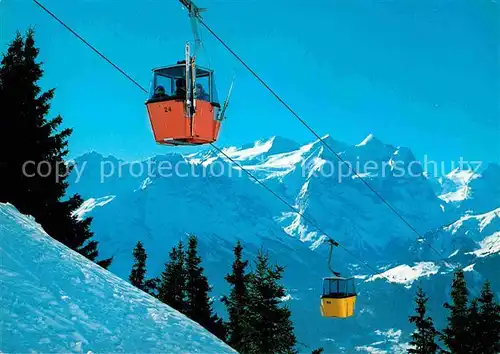 AK / Ansichtskarte Seilbahn Hasliberg Kaeserstatt Wetterhorngruppe  Kat. Bahnen