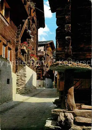 AK / Ansichtskarte Grimentz Rue du village vieilles maisons Kat. Grimentz