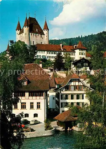 AK / Ansichtskarte Thun BE Altstadt Schloss Rathaus Hotel Krone Kat. Thun