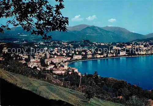 AK / Ansichtskarte Lugano Lago di Lugano Panorama Luganersee Alpen