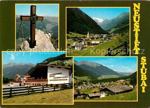 AK / Ansichtskarte Neustift Stubaital Tirol Gipfelkreuz am Elfer Zuckerhuetli Freizeitzentrum Kampl Kat. Neustift im Stubaital